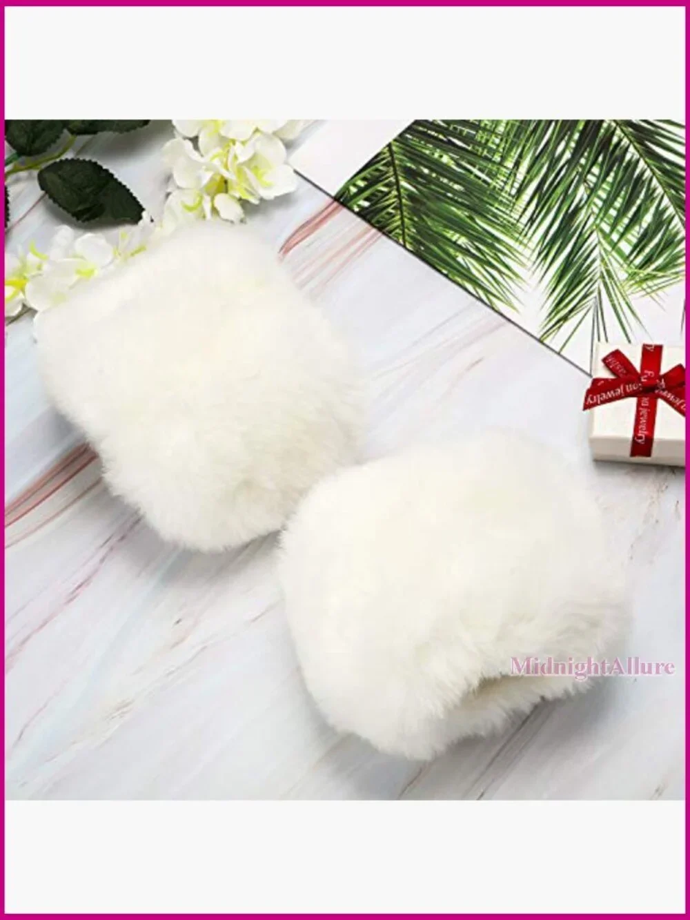 Faux Fur Wrist Cuff Warmers Winter Accessory One Size Fits Most